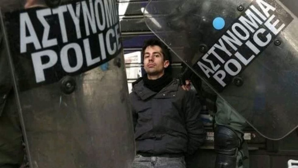 Ο Ρωμανός Αγγελής κατά τη σύλληψή του